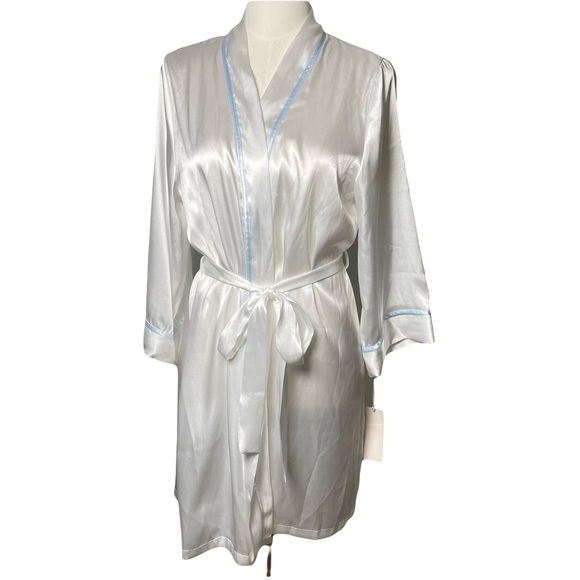 New Linea Donatella White Satin “Bride” Robe Size Small NWT - Picture 2 of 11